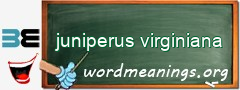 WordMeaning blackboard for juniperus virginiana